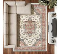 Decoranddecor Living Room Rugs, Area Rugs, Washable Rugs, 200X290Cm, Non-Slip, Pet Friendly, Low Pile, Traditional Rug - Solora
