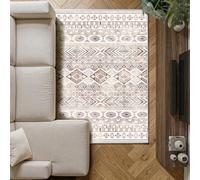 Decoranddecor Living Room Rugs, Washable Area Rugs, 120X170Cm, Non-Slip, Pet Friendly, Low Pile, Geometric Rug - Nomira