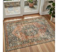 Decoranddecor Living Room Rugs, Washable Area Rugs, 120X170Cm, Non-Slip, Pet Friendly, Low Pile, Persian Rug - Calmere