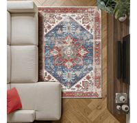 Decoranddecor Living Room Rugs, Washable Area Rugs, 120X170Cm, Non-Slip, Pet Friendly, Low Pile, Traditional Rug - Mirela