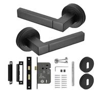 Decoranddecor Lumina Matt Black Door Handles - Bla