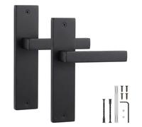Decoranddecor Lumina Matt Black Internal Door Handles Interior Lever Set