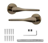 Decoranddecor Luxe Antique Brass Door Handles - Internal Door Handles For Wooden Doors - Interior Door Handles - Verita Range