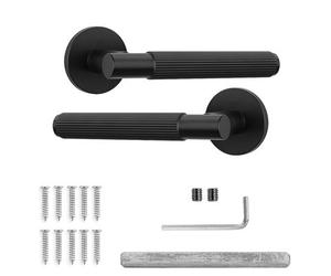 Decoranddecor Luxe Black Door Handles - Internal Door Handles For Wooden Doors - Interior Door Handles - Hera Range