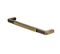 Decoranddecor Mara - Knurled Kitchen Cabinet Handle with Optional Backplate - Aluminium T-Bar Design for Cupboards - 160mm Hole Center, Antique Brass