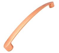 Decoranddecor Merle - Bow Kitchen Cabinet Handles | Cabinet Door Handles - Cupboard Door Pulls - 128mm Hole Centre, Satin Copper