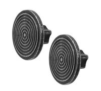 Decoranddecor - Mira Antique Silver Round Cabinet Knob Drawer Cupboard Kitchen Pull Handles - Pair