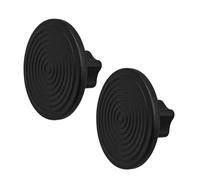 Decoranddecor - Mira Matt Black Round Cabinet Knob Drawer Cupboard Kitchen Pull Handles - Pair