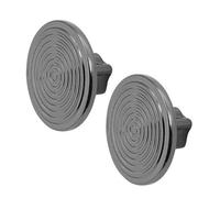 Decoranddecor - Mira Polish Nickel Black Round Cabinet Knob Drawer Cupboard Kitchen Pull Handles - Pair
