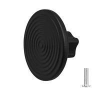 Decoranddecor Mira Spiral Round Cupboard Knob Handle - 40mm Diameter Zinc Alloy (Matt Black, 1 Pack)