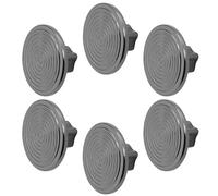 Decoranddecor Mira Spiral Round Cupboard Knob Handle - 40mm Diameter Zinc Alloy (Polished Nickel Black, 6 Pack)