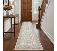 Decoranddecor Monochrome Hallway Runner Rug, 60x240cm - Non-Slip, Stain Resistant, Pet Friendly, Entryway, Kitchen, Easy Clean Durable Carpet - Vassia