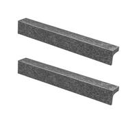 Decoranddecor - Napa Antique Silver Flat Kitchen Bedroom Cabinet Drawer Cupboard Drawer Wardrobe Pull Door Handles - 160mm - Pair