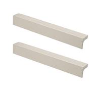 Decoranddecor - Napa Brushed Nickel Flat Kitchen Bedroom Cabinet Drawer Cupboard Drawer Wardrobe Pull Door Handles - 224mm - Pair