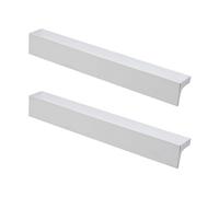 Decoranddecor - Napa Polished Nickel Flat Kitchen Bedroom Cabinet Drawer Cupboard Drawer Wardrobe Pull Door Handles - 160mm - Pair