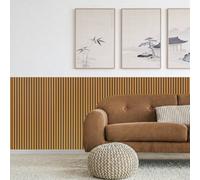 Decoranddecor Oak Acoustic Wall Panels - Wood Slat Panels - 1200X600mm