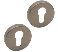 Decoranddecor Pair of Euro Escutcheon Cover Key Rose (Pair of Euro Escutcheon Cover, Bronze)