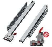 Decoranddecor Push To Open And Soft Close Undermount Drawer Runner For 500mm Drawer Length - Synchronized - Full Extension - 35Kg - 19mm Side