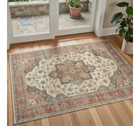 Decoranddecor Rug, Washable Rugs, Bedroom Kitchen Rugs, 80X150Cm, Non-Slip, Pet Friendly, Low Pile, Modern Rug - Solara