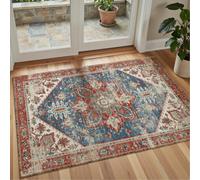 Decoranddecor Rug, Washable Rugs, Bedroom Kitchen Rugs, 80X150Cm, Non-Slip, Pet Friendly, Low Pile, Traditional Rug - Mirela