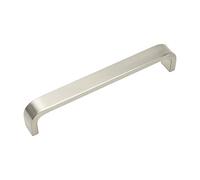 Decoranddecor Sable D Shaped Aluminium Kitchen Cabinet Pull Handles (160mm Hole Center, Satin Nickel)