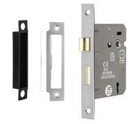 Decoranddecor Sash Lock - Mortice Door Lock with Keys - 2.5 inches (64mm Backset) Polished Chrome - Fire Rated - UKCA and CE Approved