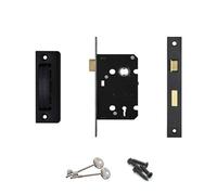 Decoranddecor - Sash Mortice Lock - 64mm - Matt Black