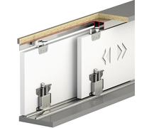 Decoranddecor Sliding Wardrobe Door Track Kit Ball Bearing Smooth Operation (1.2m Set for Two Doors)