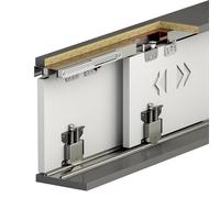 Decoranddecor Sliding Wardrobe Door Track Kit Ball Bearing Smooth Operation (2.4m Set for Four Doors with Soft Close)