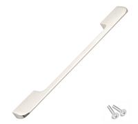Decoranddecor Slimline Polished Brushed Chrome Kitchen Bathroom Bedroom Cabinet Door Drawer Furniture Handles (96mm or 128mm Hole Center, Brushed Chrome)