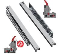 Decoranddecor Soft Close Undermount Drawer Runner For 550mm Drawer Length - Synchronized - Full Extension - 35Kg - 19mm Side