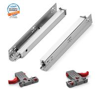 Decoranddecor - Soft Close Undermount Drawer Runner - Full Extension - 550mm - 30Kg - Up To 19mm