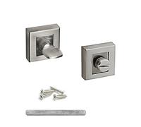 Decoranddecor - Square Bathroom Thumbturn And Release - Satin Nickel
