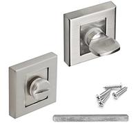Decoranddecor Square Escutcheon Thumb Turn Key Rose (Chrome WC Thumb Turn)