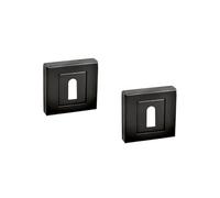 Decoranddecor - Square Keyhole Cover Escutcheon - Matt Black