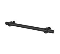 Decoranddecor Tafetta T-Bar Kitchen Cabinet Handles - Traditional Minimal Design Cupboard Pulls - Sleek Furniture Handles for Kitchens and Cabinets - Matt Black 224mm Hole Centre