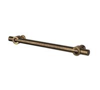 Decoranddecor Tafetta T-Bar Kitchen Cabinet Handles - Traditional Minimal Design Cupboard Pulls - Sleek Furniture Handles for Kitchens and Cabinets - Antique Brass 160mm Hole Centre