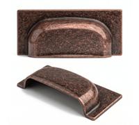 Decoranddecor Tala Cup Handles - Antique Copper Kitchen Cupboard Door Handles - 2 Pack