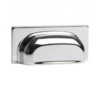 Decoranddecor Tala Square Cup Handles 64mm, Polished Chrome, 1 Pack