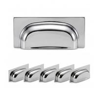 Decoranddecor Tala Square Cup Handles 64mm, Polished Chrome, 6 Pack