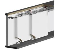 Decoranddecor Telescopic Sliding Door Track Kit - 80Kg Max Door - 3 Sliding Door + 1 Fixed Door