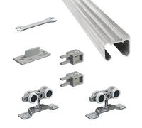Decoranddecor Top Hung Sliding Door Track Kit - 120Kg Max Door Weight - 3000mm Track - Both Way Soft Close