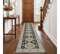 Decoranddecor Traditional Hallway Runner Rug, 60x180cm - Washable, Low Pile, Pet Friendly, Entryway, Kitchen, Easy Clean Durable Carpet - Duskra