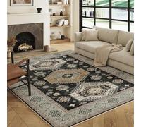 Decoranddecor Traditional Kitchen Rug, 80x150cm - Washable, Low Pile, Pet Friendly, Oriental Pattern Living Room Easy Clean Durable Carpet - Duskra