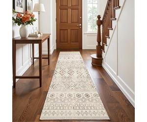 Decoranddecor Traditional Rugs For Hallway, 60x240cm - Washable, Low Pile, Pet Friendly, Entryway, Kitchen, Easy Clean Durable Carpet - Nomira