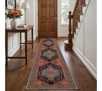Decoranddecor Traditional Rugs For Hallway, 80x300cm - Non-Slip, Low Pile, Pet Friendly, Entryway, Kitchen, Easy Clean Durable Carpet - Lunora