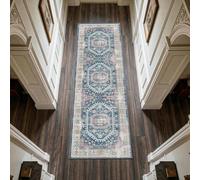 Decoranddecor Traditional Washable Long Hallway Runner 80x300cm Non-Slip