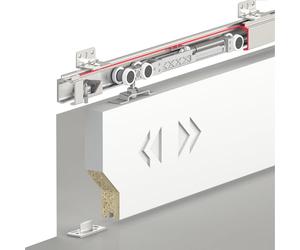 Decoranddecor TS-Slide Top Hung Sliding Door Rail Kit - One Way Soft Close (180cm, 1 Door)