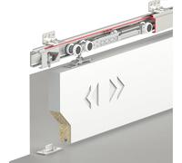 Decoranddecor TS-Slide Top Hung Sliding Door Rail Kit - One Way Soft Close (240cm, 1 Door)