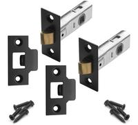 Decoranddecor Tubular Mortice Latch - 64mm / 2.5" - Matt Black - Pair